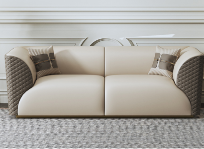 Sofa Dreisitzer Couch Klassische Neu Polster 3 Sitzer Deko Leder Couchen